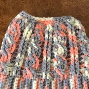 Crochet cable open hat